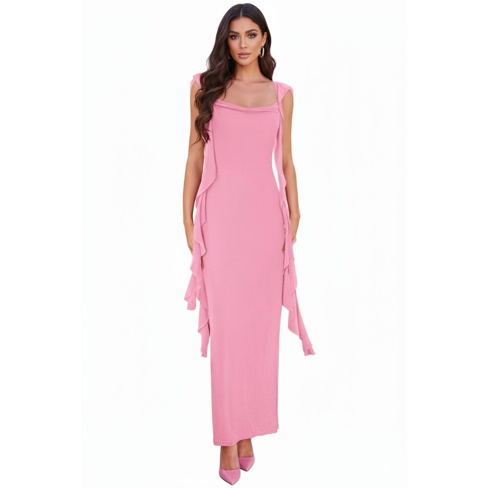 Pretty Garden Women's Sleeveless Ruffle Formal Dress